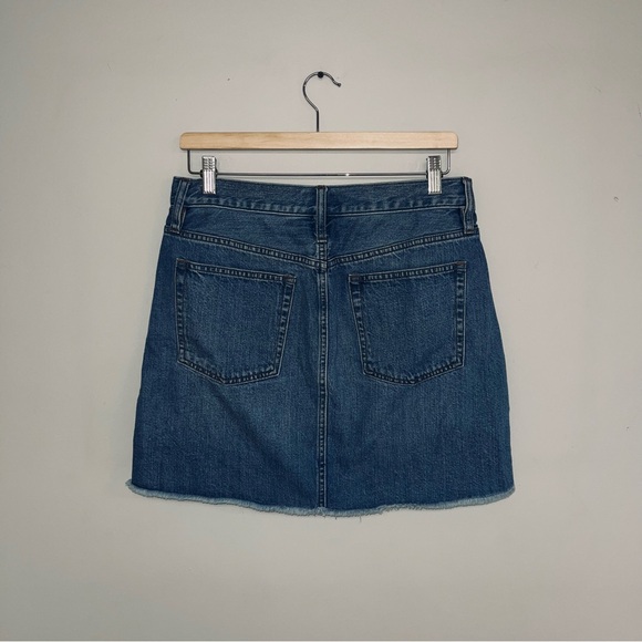 J. Crew Jean Skirt Women’s Size 29 Medium Blue Wash Denim Cut Off Mini Vintage - Picture 4 of 6
